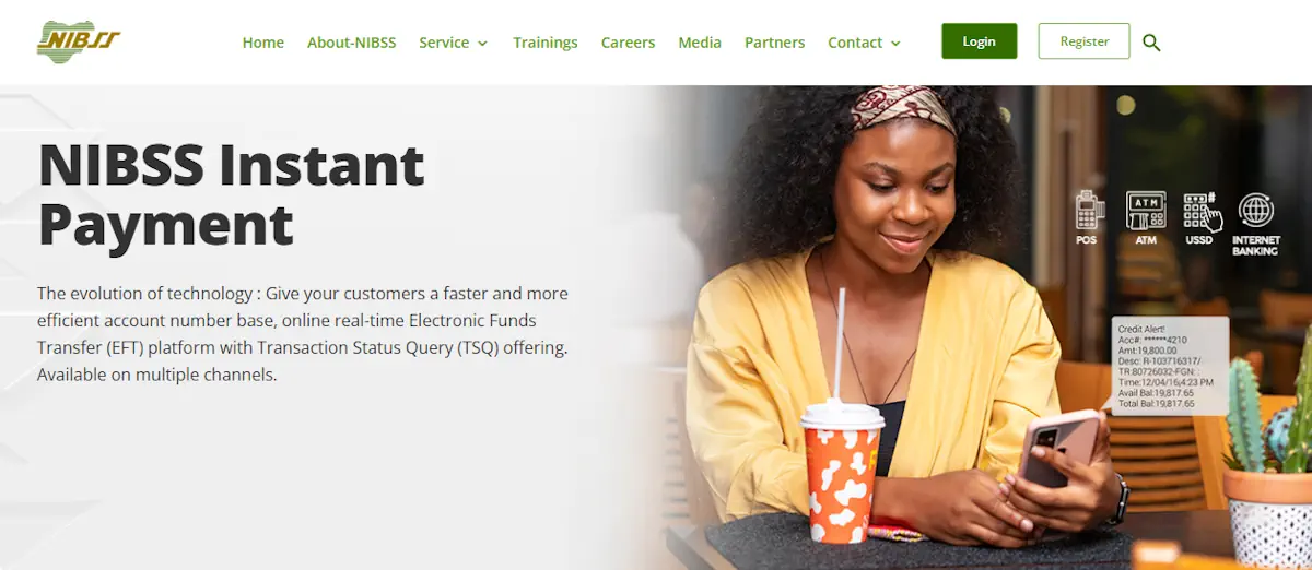 NIP (NIBSS Instant Payments) Website Screenshot